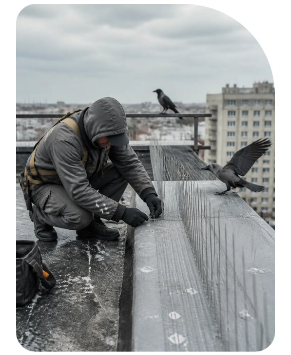 Защита от ворон под ключ в Нововоронеже по цене от 5060 р. | Сенат-Нвв